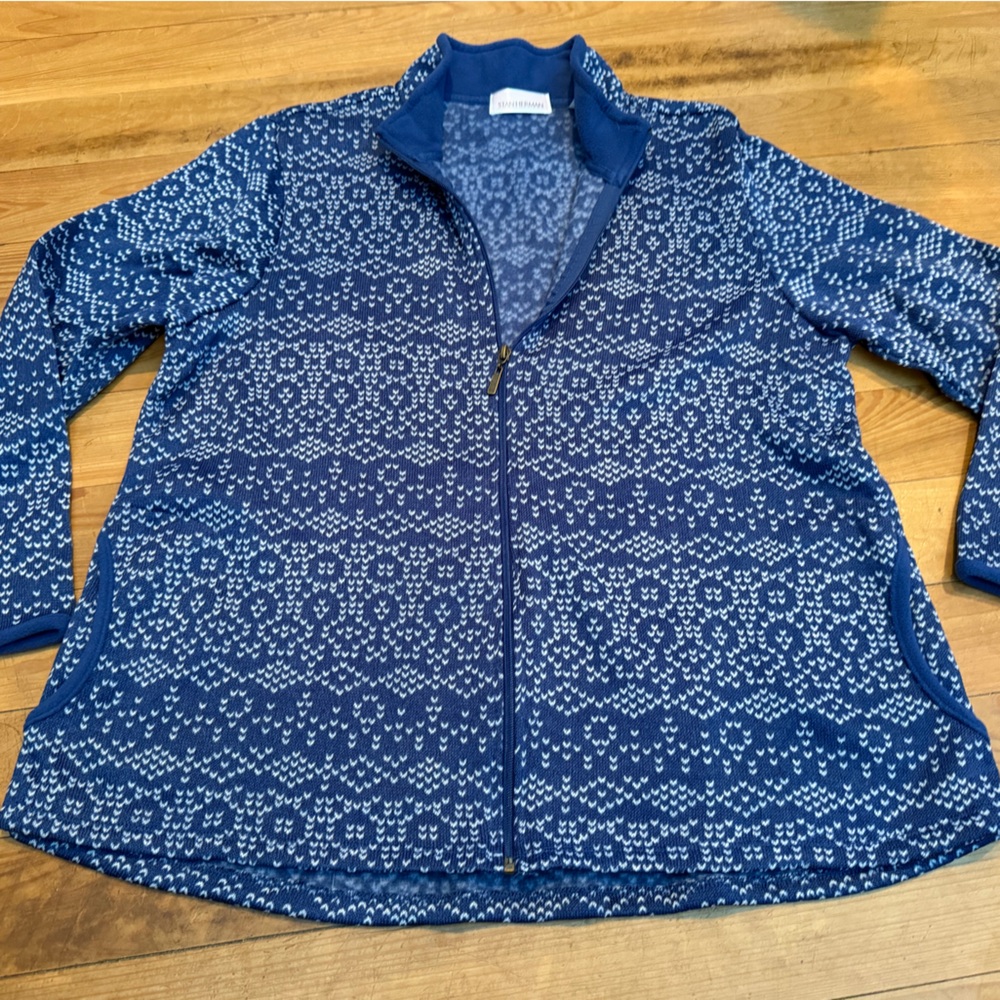 Women's Blue Patterned Jacket